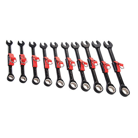 PROTO Ratcheting Wrench Set, Pieces 10 JSCRM-10S-TT