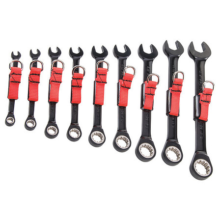 PROTO Ratcheting Wrench Set, Pieces 9 JSCR-9S-TT