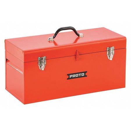 Proto General Purpose Double Latch Tool Box with Tray, Steel, Red, 20" W x 8.5" D x 9.5" H J9975R