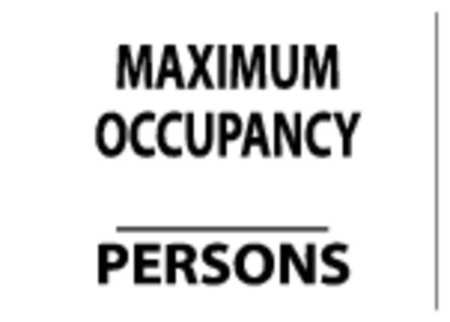 ZING Sign, MaXimum Occupancy, w/ Number Kit, Height: 10", 2906A 2906A