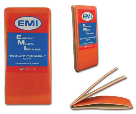 EMI Four-Fold Splint, Orng, Foam, 36in.Lx4in.W 415