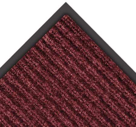 Notrax Entrance Mat, Red/Black, 4 ft. W x 8 ft. L 109S0048RB