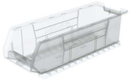 Akro-Mils 200 lb Storage Bin, Plastic, 8 1/4 in W, 7 in H, 23 7/8 in L, Clear 30284SCLAR