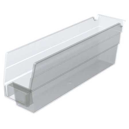 Akro-Mils 7 lb Shelf Storage Bin, Plastic, 2 3/4 in W, 4 in H, Clear, 11 5/8 in L 30110SCLAR