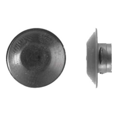 Zoro Select Button Spoke Screw Plug, 1/4 in Dia, Black, Plastic 100 PK 9812PK