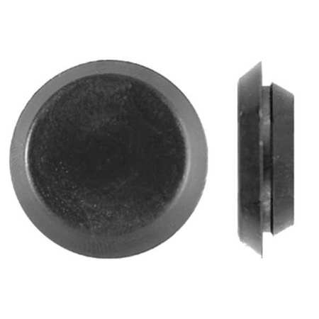 Zoro Select Button Spoke Screw Plug, 3/4 in Dia, Black, Plastic 100 PK 1379PK
