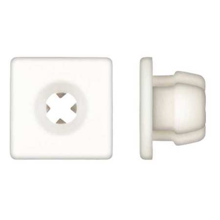 ZORO SELECT 6.3 mm White Plastic License Plate Nuts, 50 pk. 1228PK