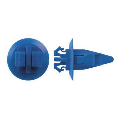 ZORO SELECT Push-In Rivet, Dome Head, 11/32 in Dia., 13 mm L, Nylon Body, 10 PK 9946PK