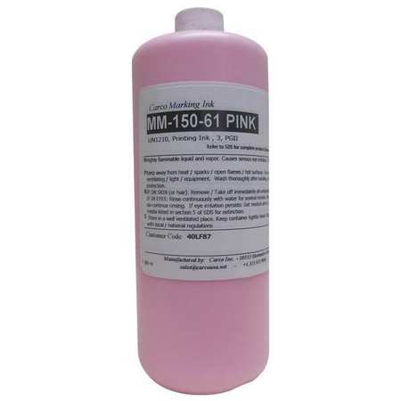 CARCO Marking Ink, Pigment, Pink, 30 to 60 sec MM-150-61 PINK