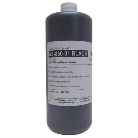 CARCO Marking Ink, Dye Type, Blck, 5 to 15 min. WS-860-01 BLACK