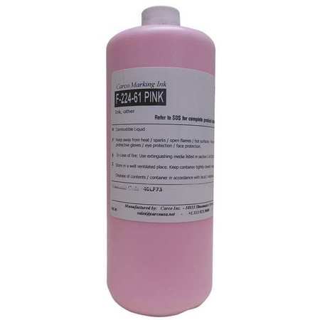 CARCO Marking Ink, Pigment, Pink, 15 to 20 min F-224-61 PINK