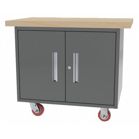 GREENE MANUFACTURING Mobile Cab Bench, Butcher Block, 38"W, 24"D MG-200.M