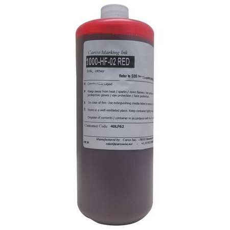 CARCO Marking Ink, Dye Type, Red, 15 to 20 min. 1000-HF-02 RED