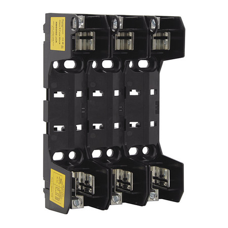 EATON BUSSMANN Open Fuse Block, R UL Class, 3 Poles, 35 to 60A Amp Range, 600V AC/DC Volt Rating RM60060-3CR