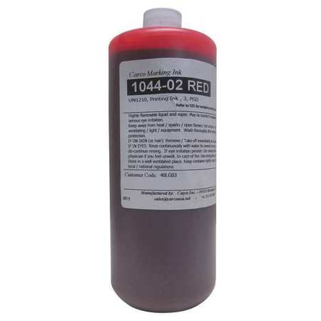CARCO Marking Ink, Dye, Red, qt., 10 to 15 sec 1044-02 RED