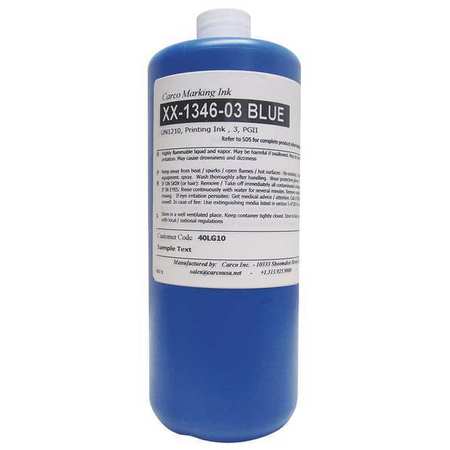 CARCO Marking Ink, Pigment, Blue, 10 to 15 sec XX-1346-03 BLUE