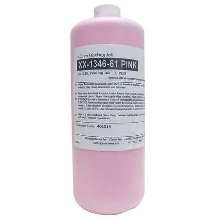 CARCO Marking Ink, Pigment, Pink, 10 to 15 sec XX-1346-61 PINK