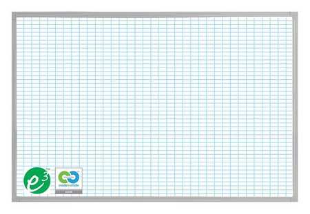 MAGNA VISUAL 48"x72" Magnetic Porcelain Planning Board, Aluminum Frame PBFG2-8-WH