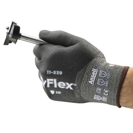 Ansell Cut Resistant Coated Gloves, A2 Cut Level, Nitrile, XL, 1 PR 11-539