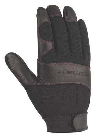 CARHARTT Mechanics Gloves, S, Black/Rose, Breathable Spandex WA659-BLKRST