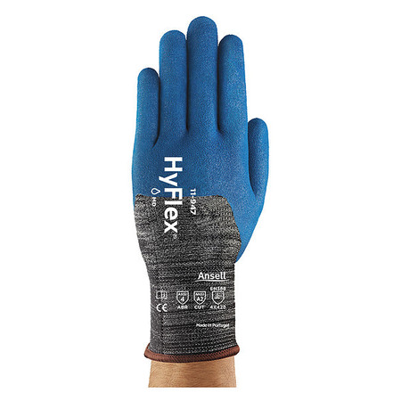 ANSELL Cut Resistant Coated Gloves, A2 Cut Level, Nitrile, L, 1 PR 11-947