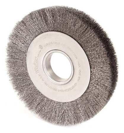 WEILER Crimped Wire Wheel Wire Brush, Arbor, 8" 90772