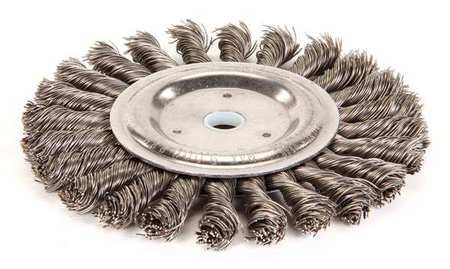 WEILER Twist Wire Wheel Wire Brush, Arbor, 6" 90793