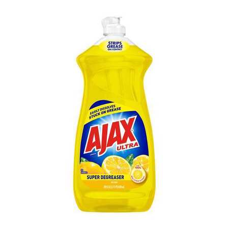 Ajax Dishwashing Detergent, 28 oz., Lemon, PK9 144673