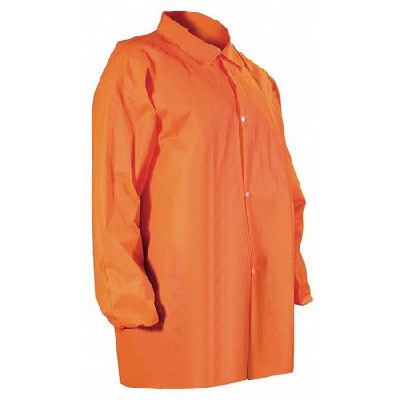 Cellucap Disposable Lab Coat, Orange, M, PK30 6509ORM