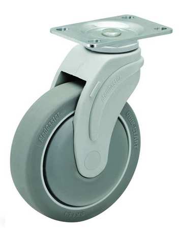 Colson 3" X 1-1/4" Non-Marking Rubber Thermoplastic Swivel Caster, No Brake, Loads Up To 200 lb NG03QDP125SWTP01