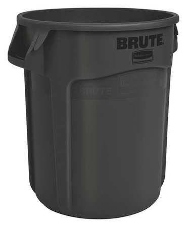 Rubbermaid Commercial 20 gal Round Trash Can, Black, 19 3/8 in Dia, Open Top, Polyethylene 1779734