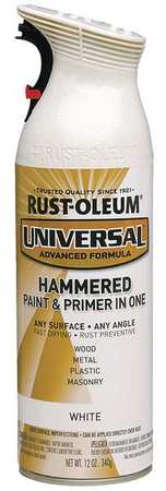 Rust-Oleum Hammered Spray Paint, White, Hammered, 12 oz 267298