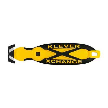Klever 6-1/4 in. Fixed Blade Safety Cutter, Plastic, Safety Recessed KCJ-XC-Y-PT