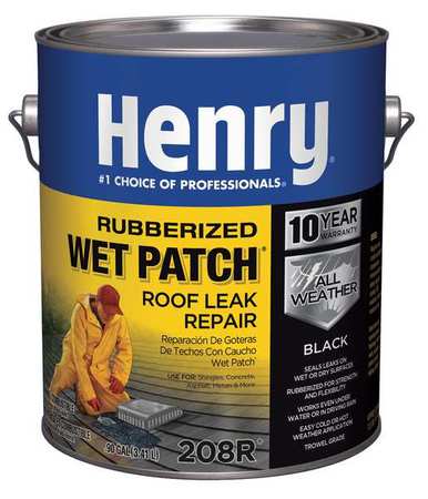 Henry Roof Leak Repair, 1 gal, Pail, Black HE208R042