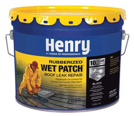 Henry Roof Leak Repair, 3.3 gal, Pail, Black HE208R361