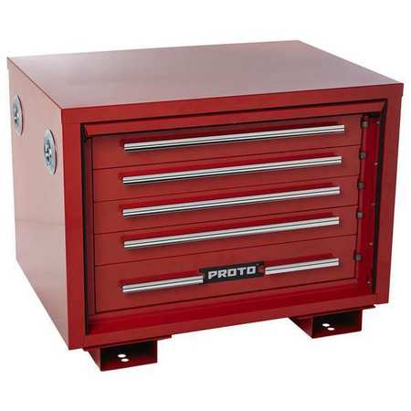 Proto Jobsite Cabinet, Red, 34 in W x 25 in D x 23 in H J463423-5RD-RB