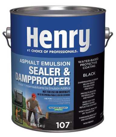 HENRY Sealer & Dampproofer, 1 gal, Black HE107046