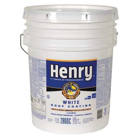 Henry Protective Roof Coating, 4.75 gal, Pail, White HE280DC073