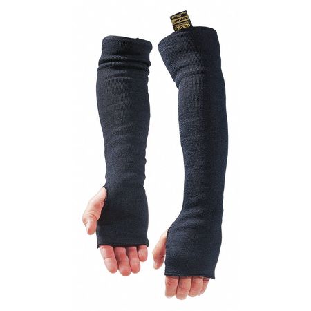 Mechanix Wear Heat-Resistant Sleeves with Thumbholes, Kevlar, Cut Level A3, Black, 18 in L, 1 Pair MHS-05-500