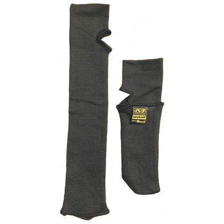 Mechanix Wear Heat-Resistant Sleeves with Thumbholes, Kevlar, Cut Level A3, Black, 18 in L, 1 Pair MHS-05-500