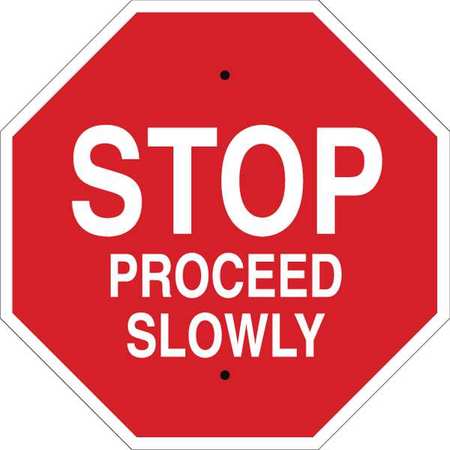 BRADY Stop Sign, 18" Height, 18" Width, Plastic, Octagon, English 124515