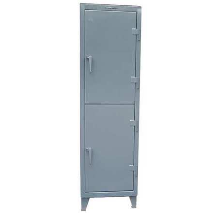STRONG HOLD Wardrobe Locker, 26 in W, 24 in D, 78 in H, (1) Wide, (2) Openings, Dark Gray 26-24-2TPL-4DB