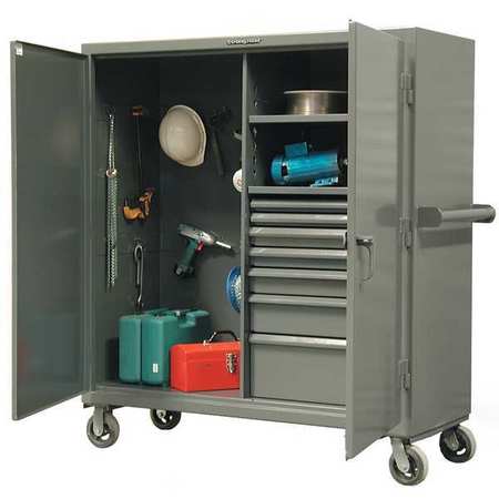 Strong Hold Solid Door Storage Cabinet, 36 in W, 68 in H, 24 in D, Dark Gray 35-242-7/5DB-CA