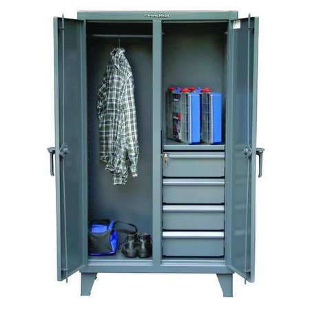 Strong Hold Storage Cabinet, 36" W, 18" D, 66" H, Dark Gray 35-DSW-181-4DB