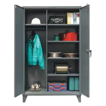 STRONG HOLD 12 ga. ga. Steel Storage Cabinet, 60 in W, 66 in H, Stationary 55-W-244