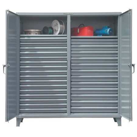 STRONG HOLD 12 ga. ga. Steel Storage Cabinet, 72 in W, 78 in H, Stationary 66-DS-242-28DB