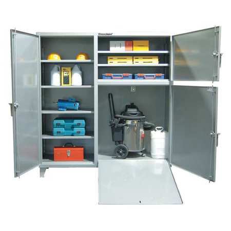 STRONG HOLD 12 ga. ga. Steel Storage Cabinet with Ramp, 72 in W, 78 in H, Stationary 66-DS-247/RAMP