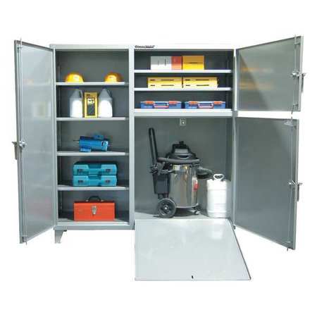 Strong Hold 12 ga. ga. Steel Storage Cabinet with Ramp, 72 in W, 78 in H, Stationary 66-DS-247/RAMP