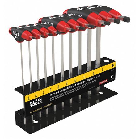 Klein Tools 10 Piece T-Shape Hex Key Set, JTH610EB JTH610EB