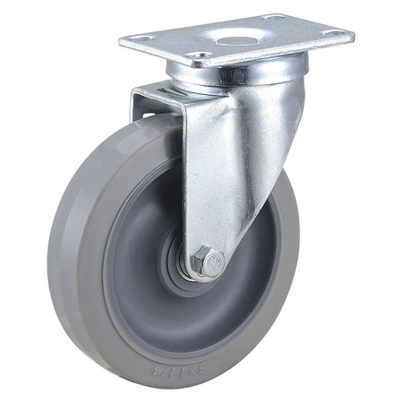 ZORO SELECT Plate Caster, 325 lb. Load Rating, Swivel 400K44